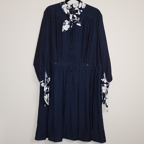 ELOQUII Polka Dot Longsleeve Dress Sz20 - Picture 2 of 11
